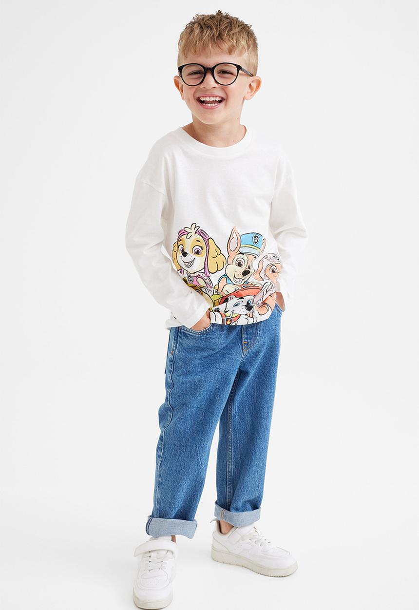 H&M - Printed cotton jersey top - white/paw patrol