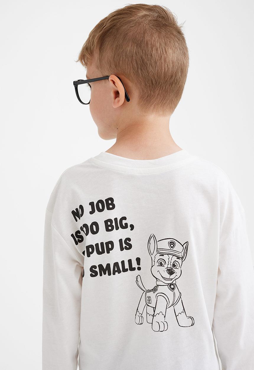 H&M - Printed cotton jersey top - white/paw patrol