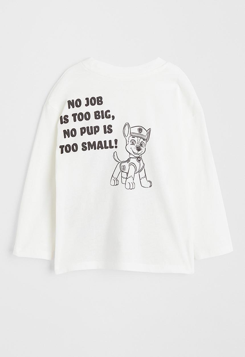 H&M - Printed cotton jersey top - white/paw patrol