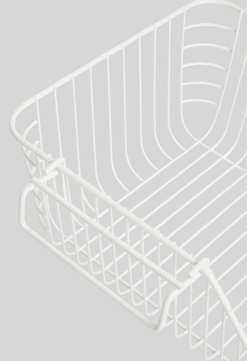 Excellent Houseware - Wire metal basket - white