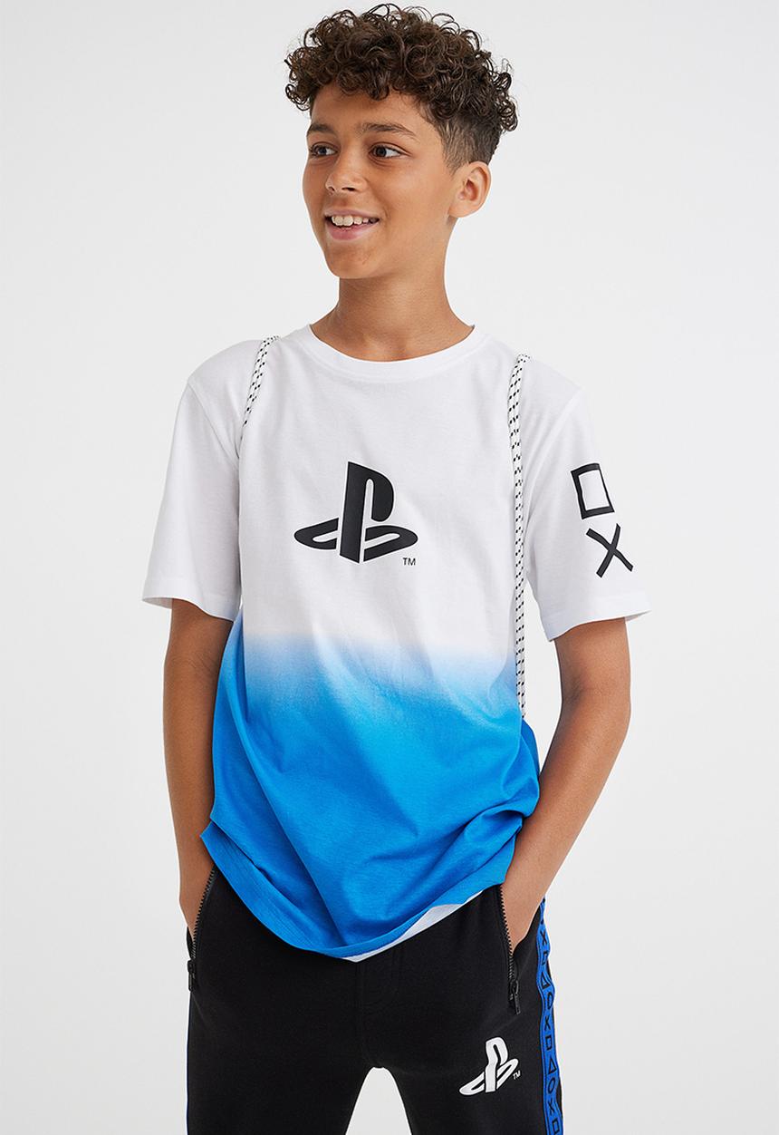 H&M - Printed T-shirt - white/playstation