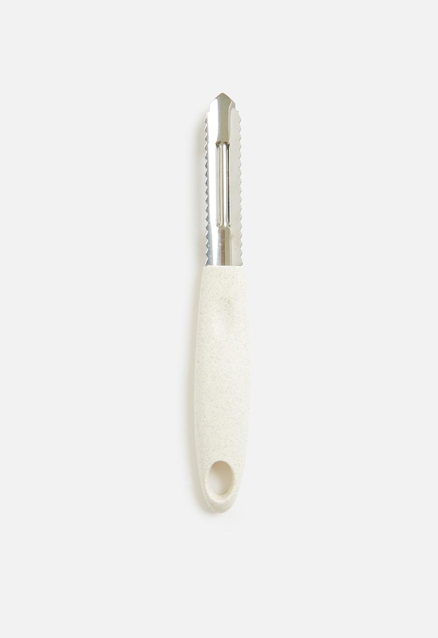 Excellent Houseware - Stainless steel peeler - white