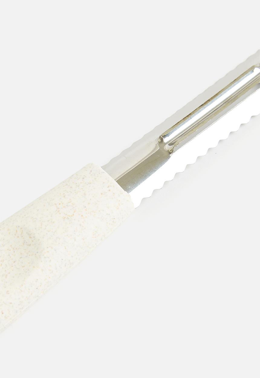 Excellent Houseware - Stainless steel peeler - white