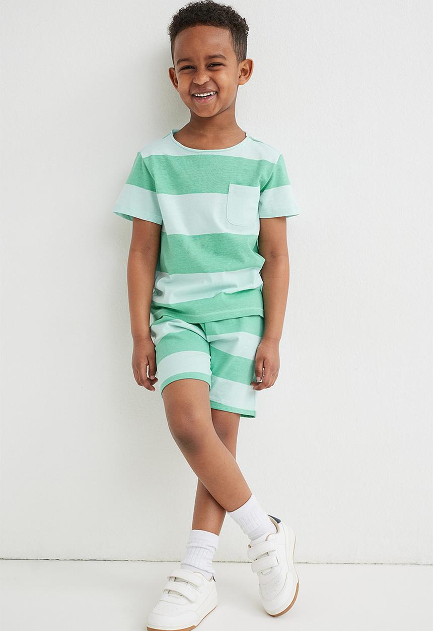 H&M - 2 Pack cotton T-shirts - turquoise & navy blue 