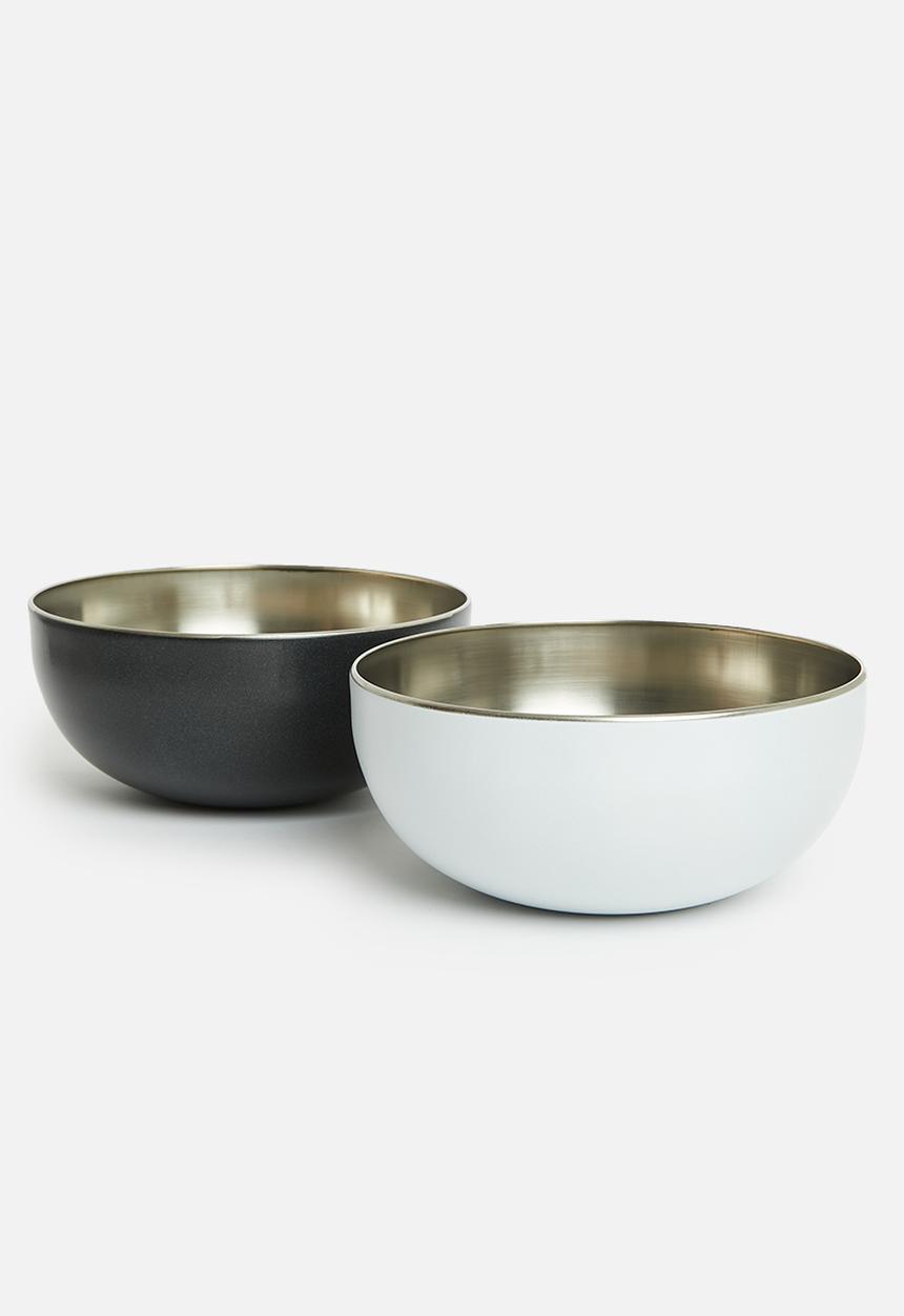Excellent Houseware - Stainless steel bowl - cream white