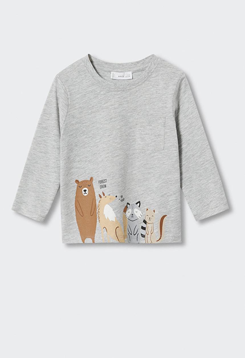 MANGO - T-shirt  bosque - grey