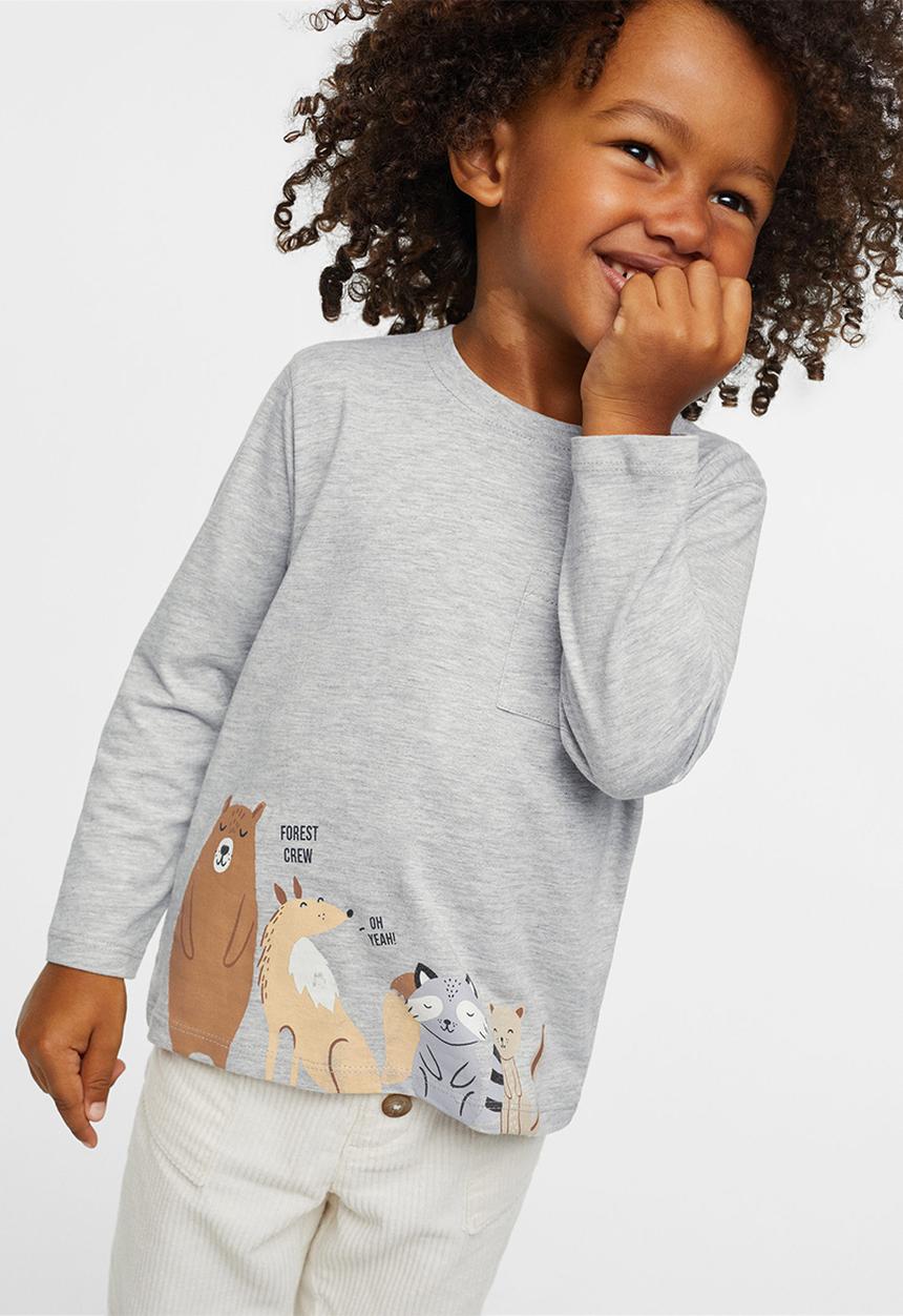 MANGO - T-shirt  bosque - grey
