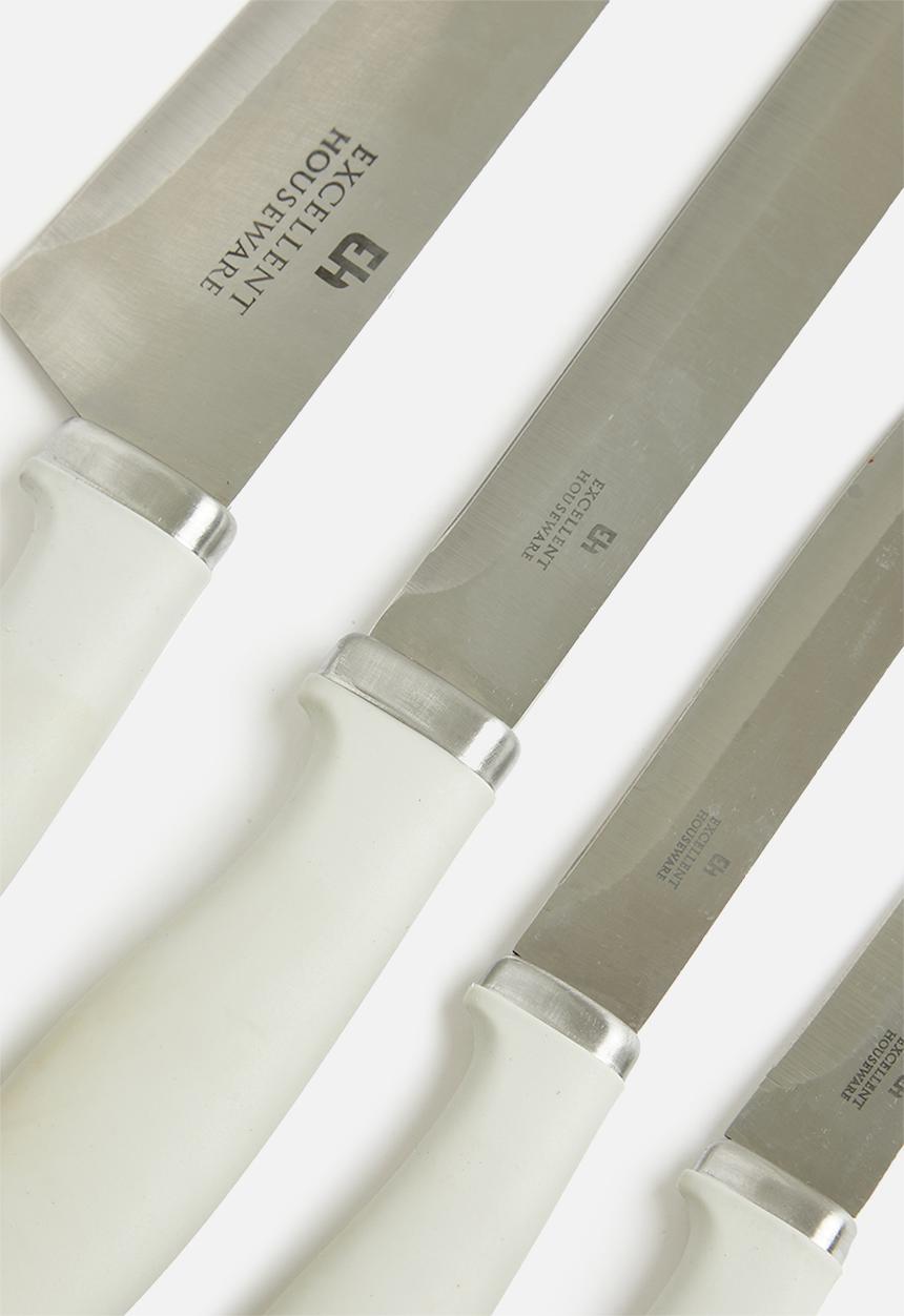 Excellent Houseware - Knife set - white