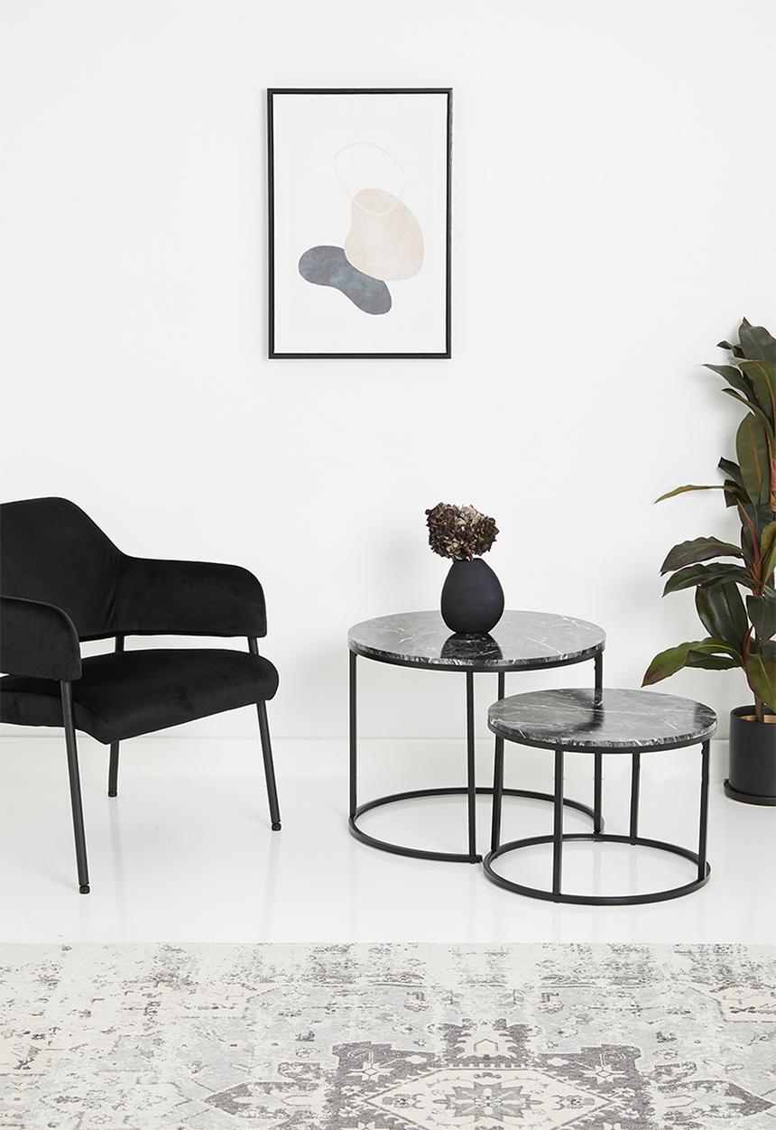 H&S - Freya nested side tables - black