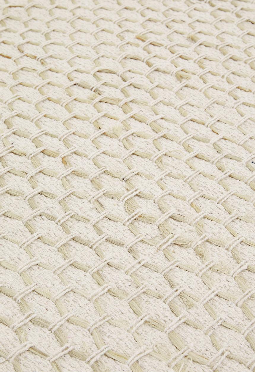 H&S - Diamond jute & cotton rug - white
