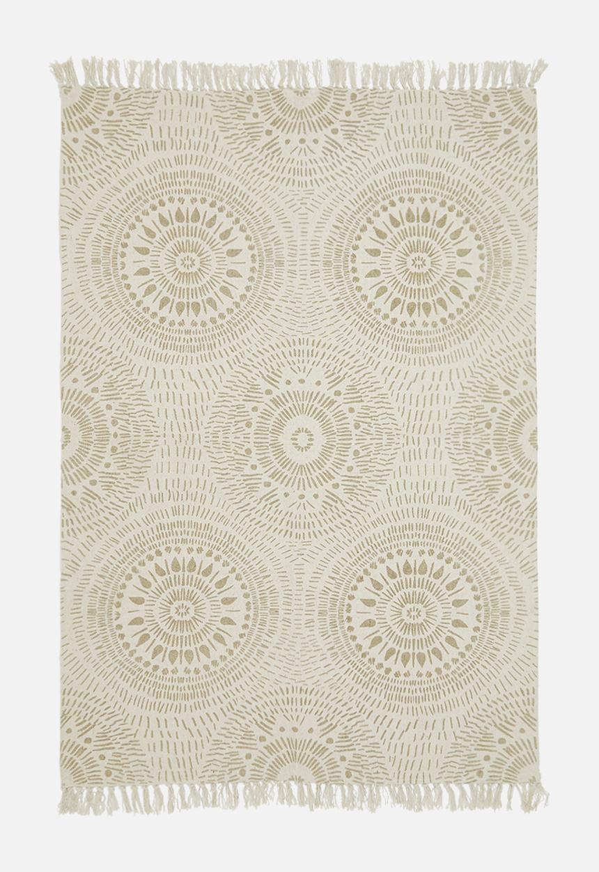 H&S - Sun printed rug - white