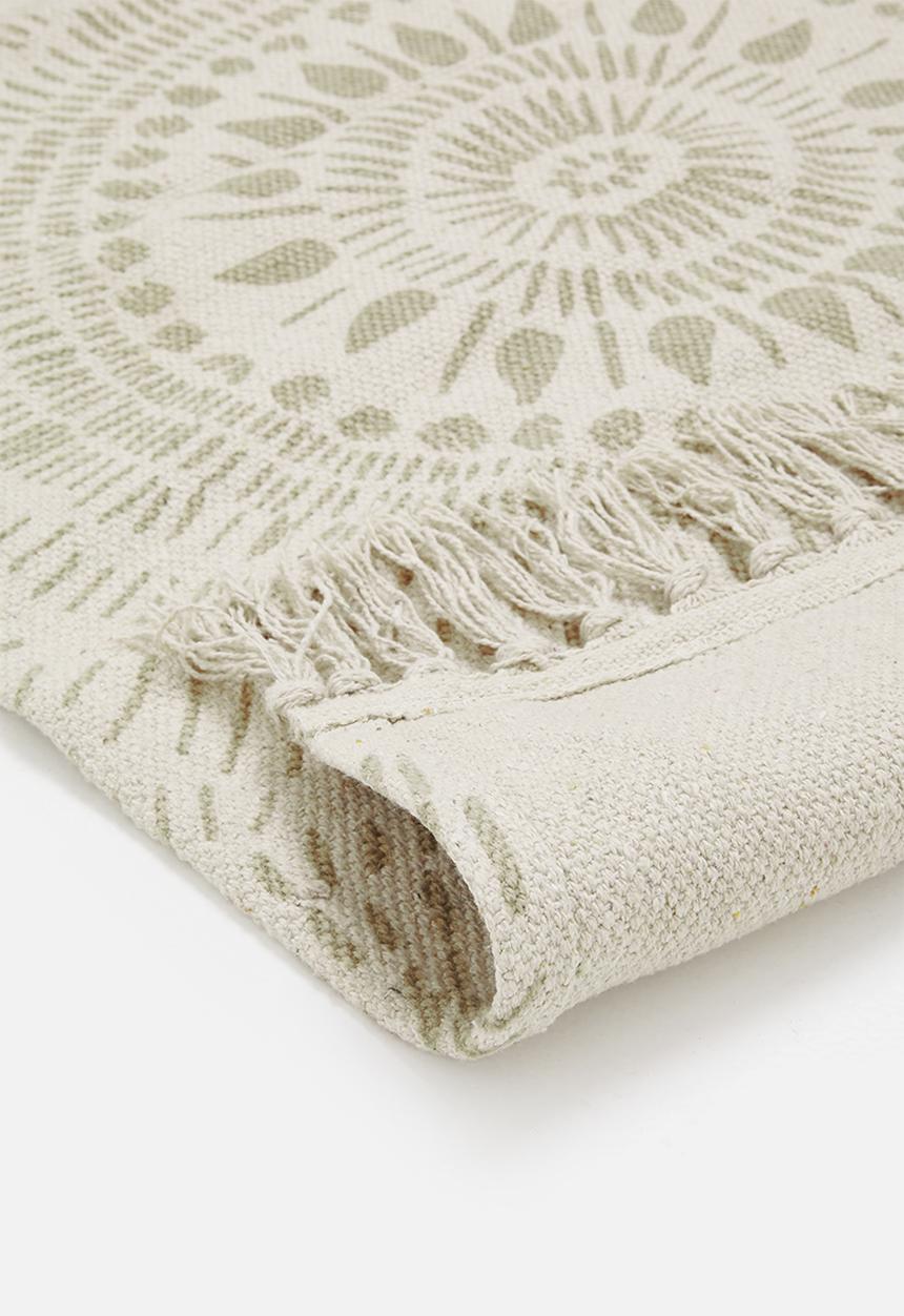 H&S - Sun printed rug - white