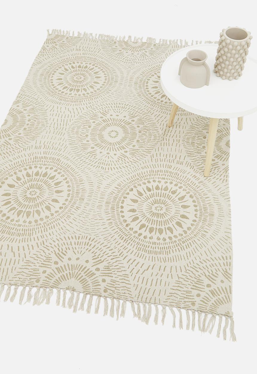 H&S - Sun printed rug - white