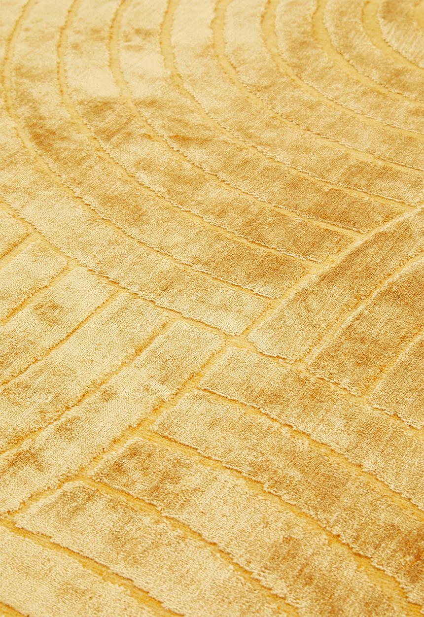 Sixth Floor - Deco viscose rug - mustard