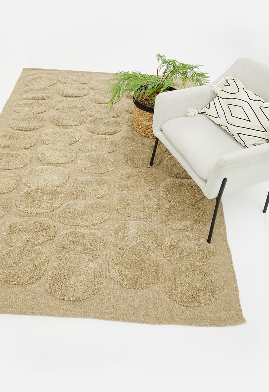 Sixth Floor - Pebble wool tufted rug - stone