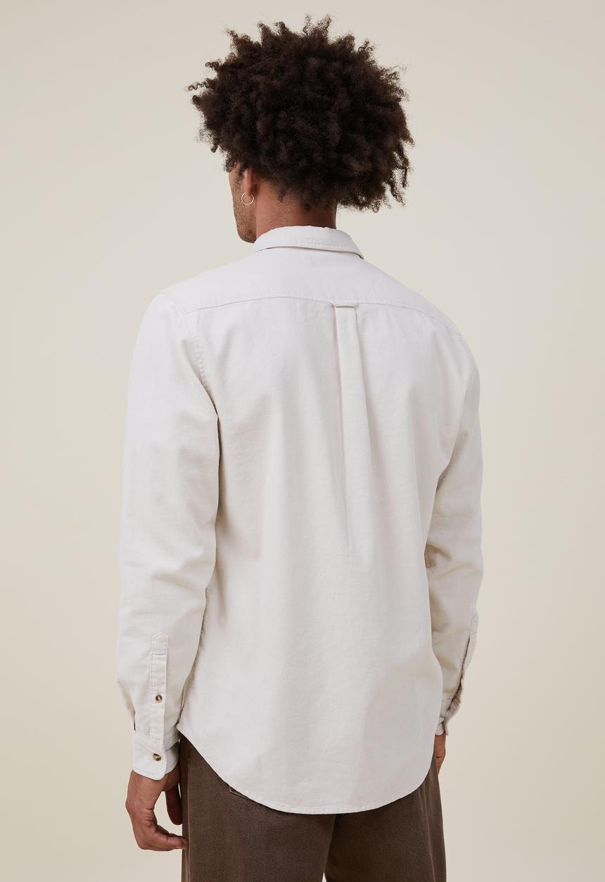 Cotton On - Portland long sleeve shirt - bone cord