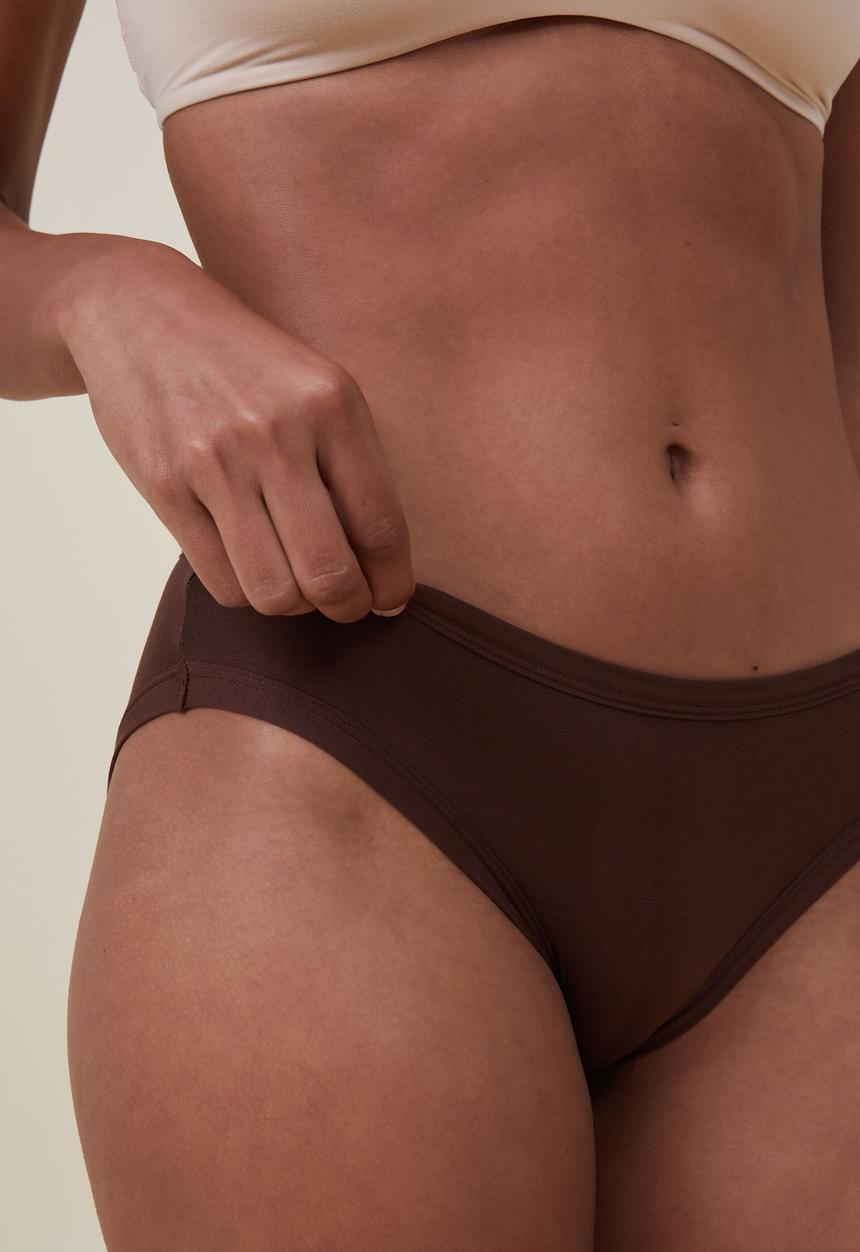 Cotton On - So soft bikini brief - fondue fudge