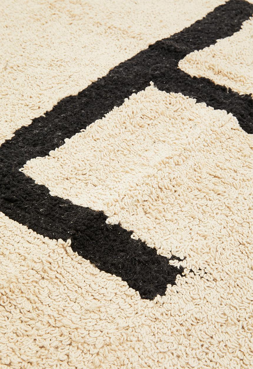 H&S - Linear cut settle tufted rug - natural & black