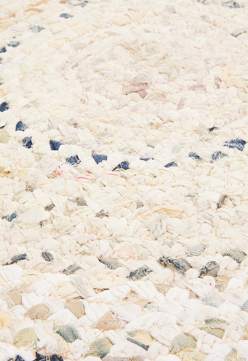 H&S - Denim & jute round rug - plain