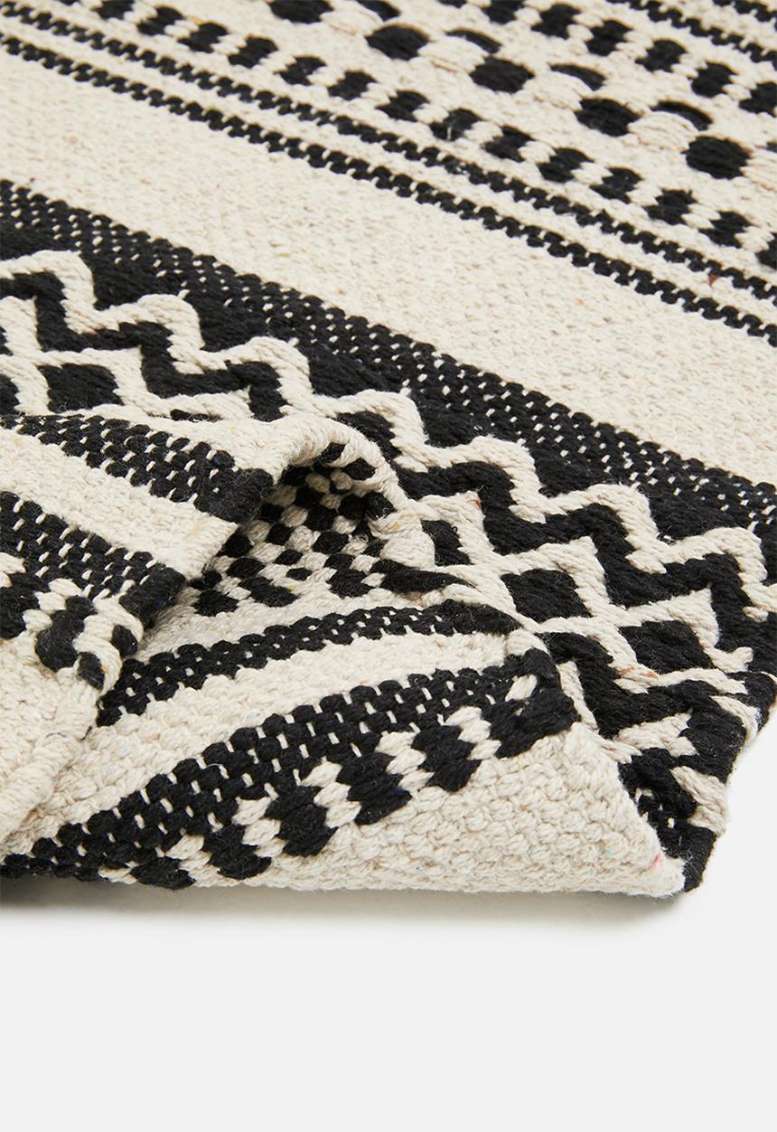 H&S - Kali woven bath mat - black