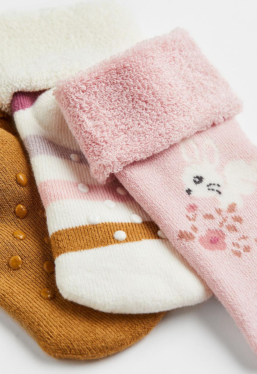 H&M - 3 Pack anti-slip socks - multi 