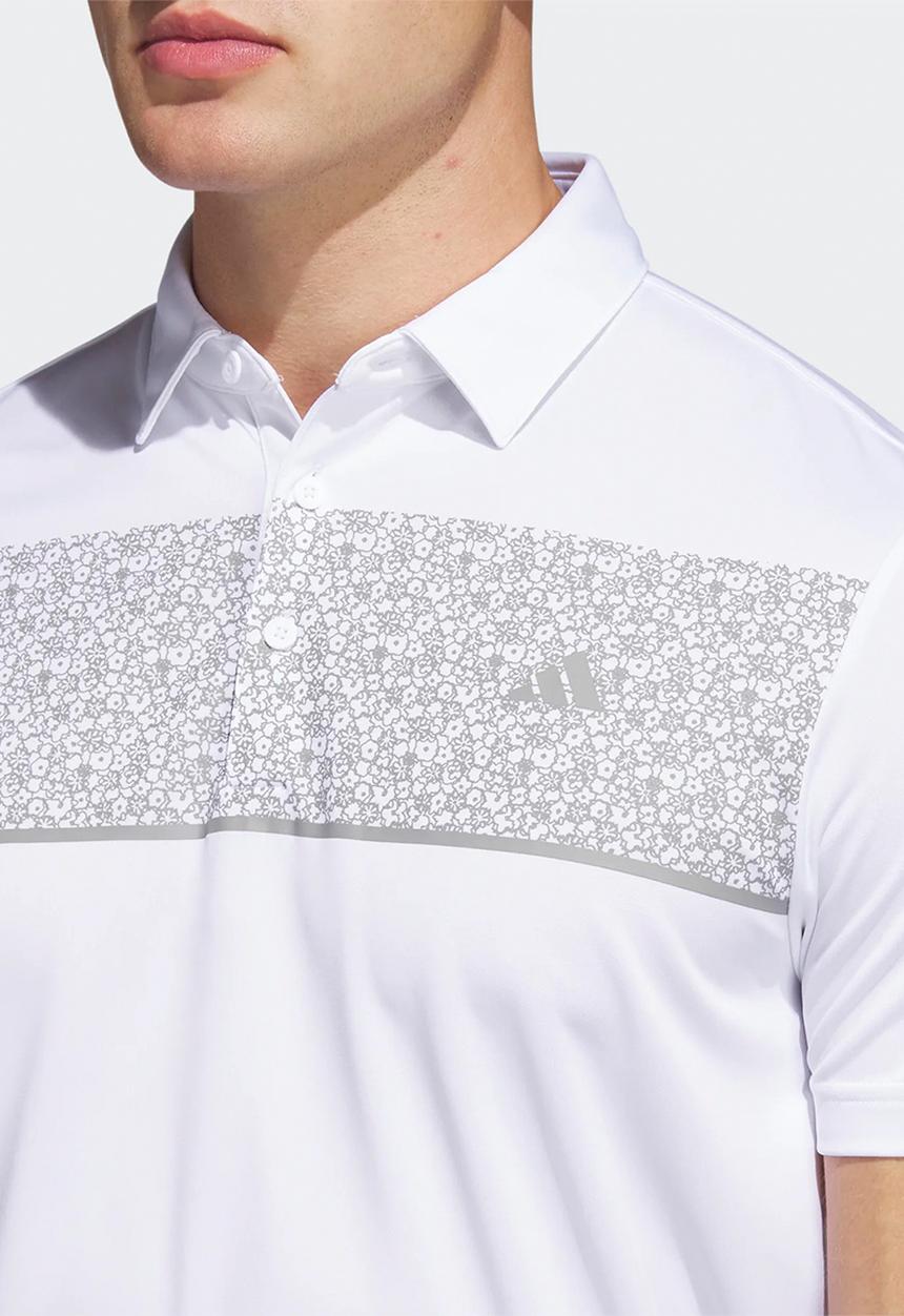 adidas Performance - Chest print polo - white