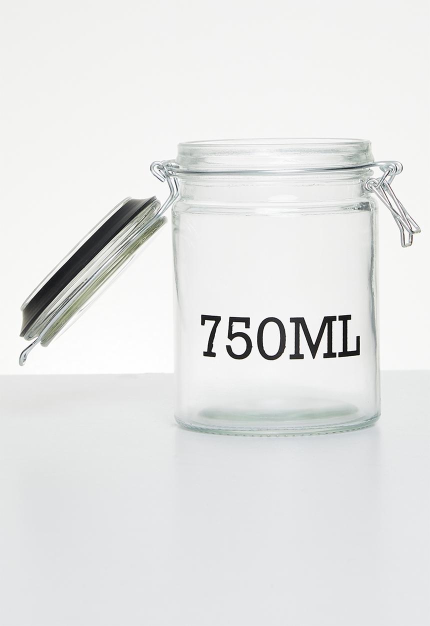 Excellent Houseware - Storage jar multi set of 2 - clear