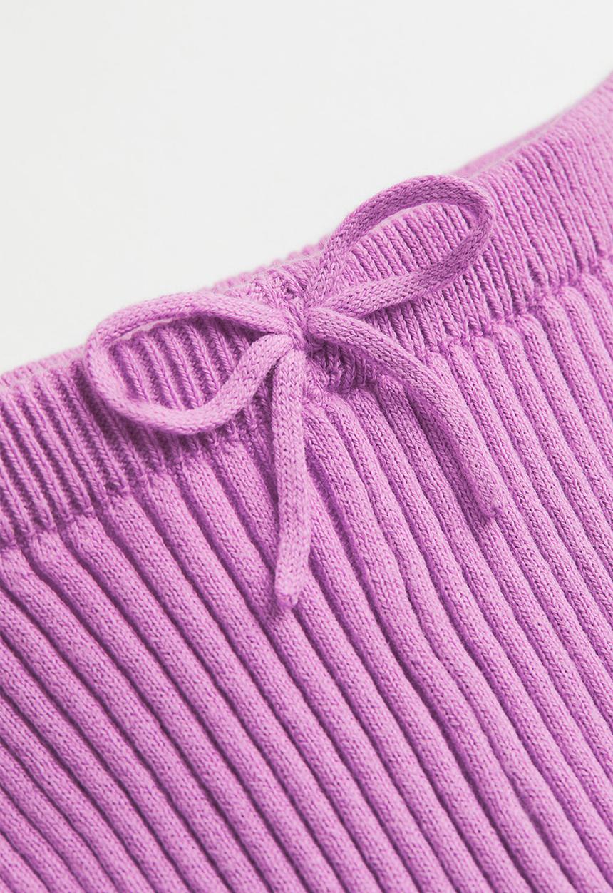 H&M - 2 Piece rib-knit cotton set - purple
