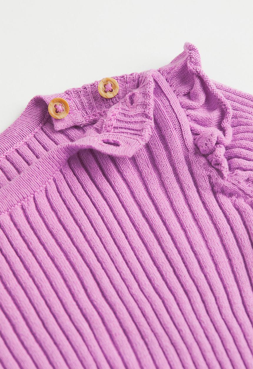 H&M - 2 Piece rib-knit cotton set - purple