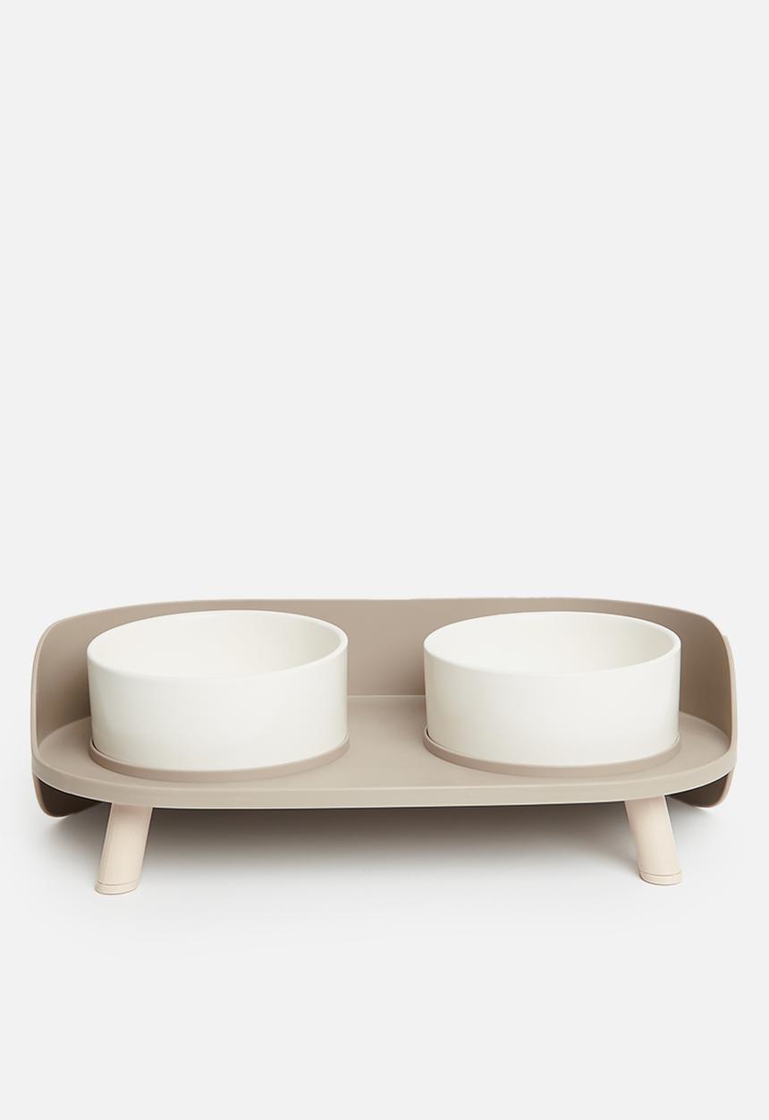 Pet Collection - Pet bowl feeding set - natural