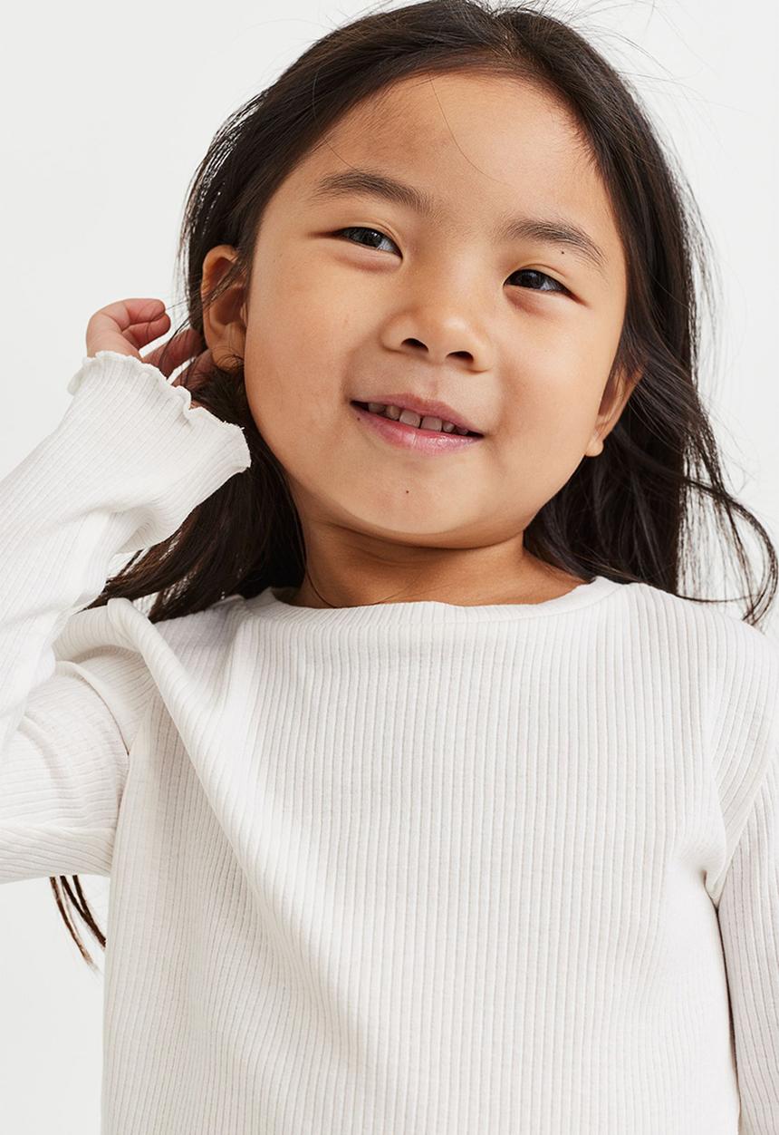 H&M - 2 Pack ribbed tops - black & white