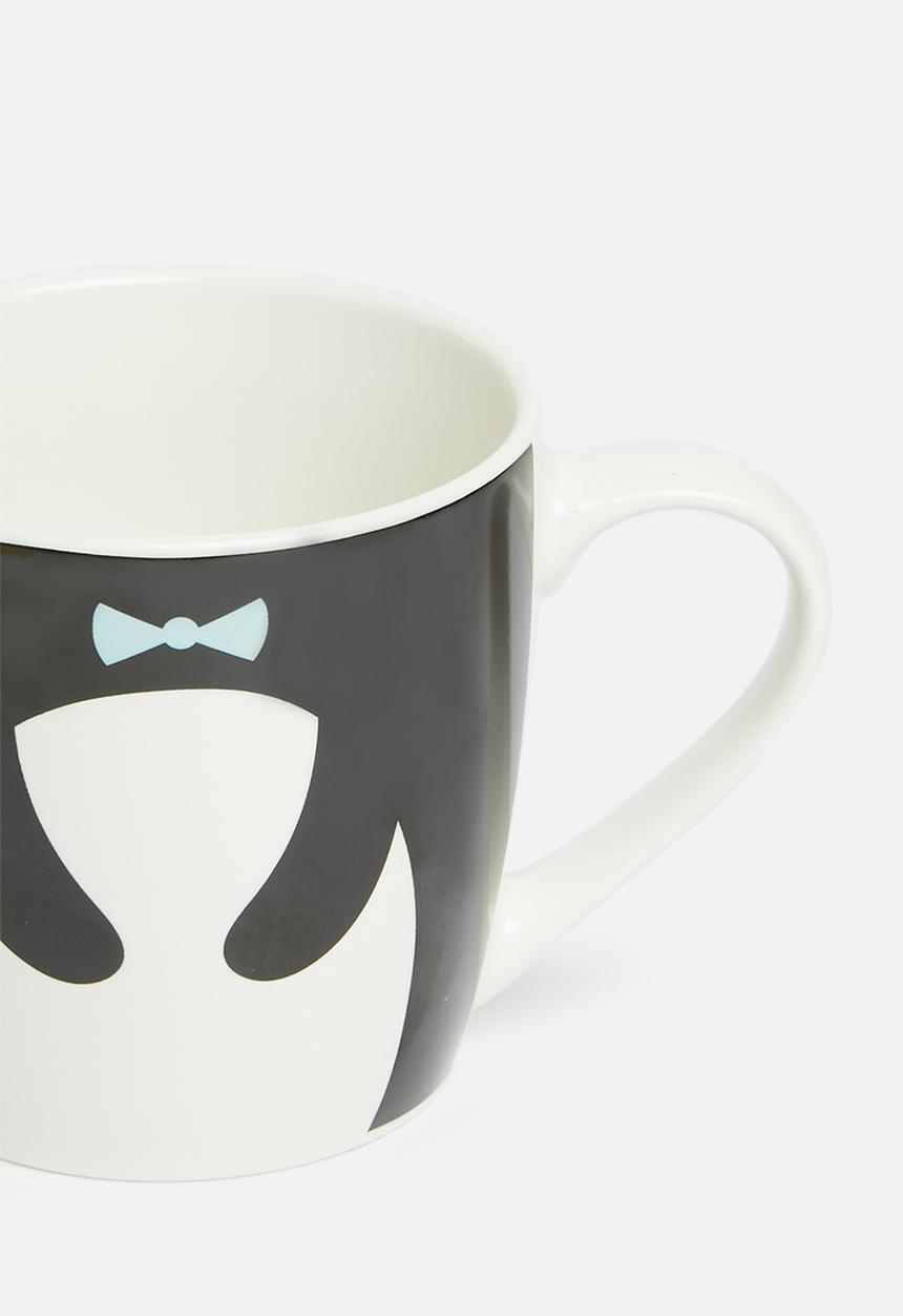 H&S - Panda cup and bowl set - white & black