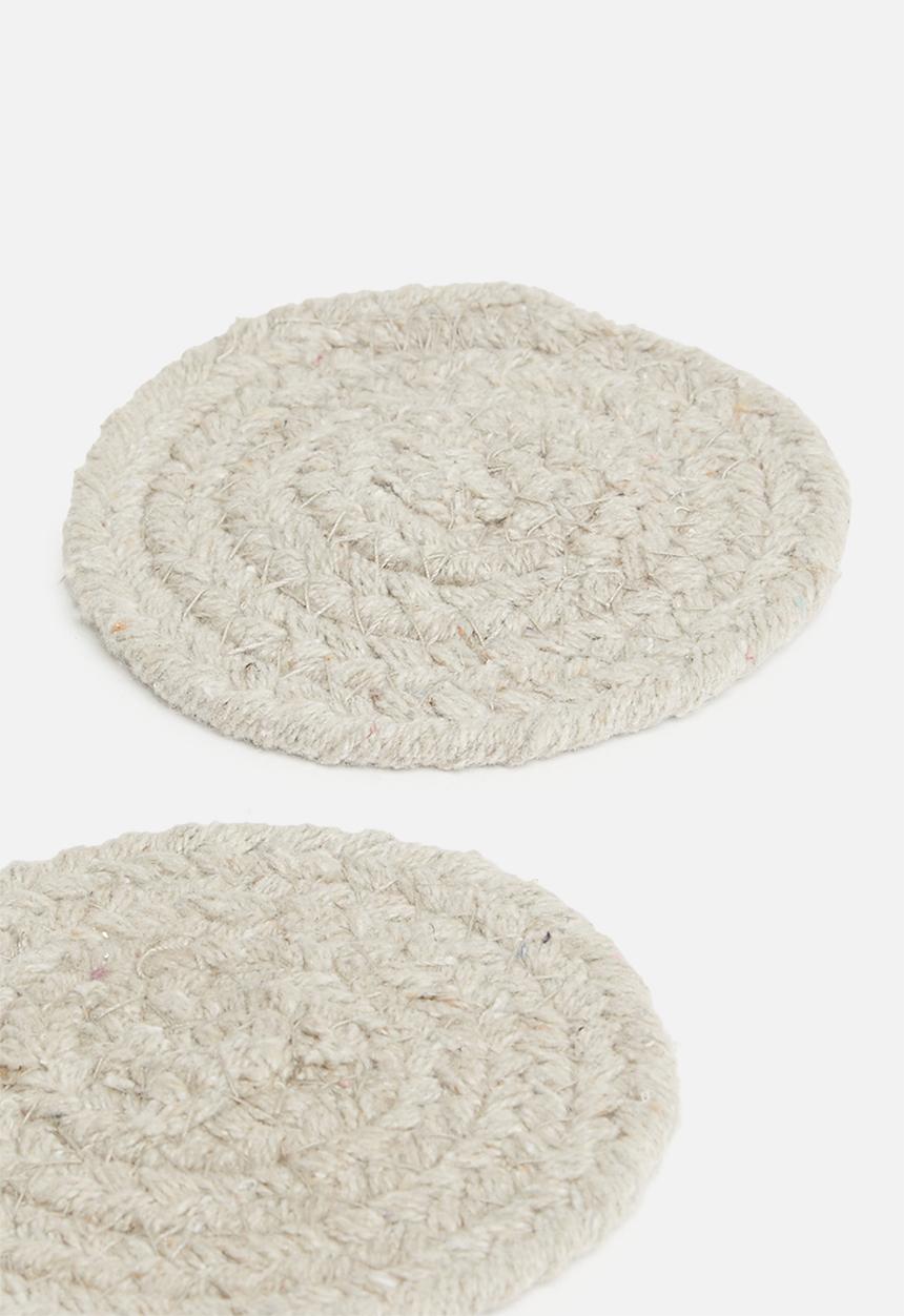 Excellent Houseware - Coaster set of 4 - sand