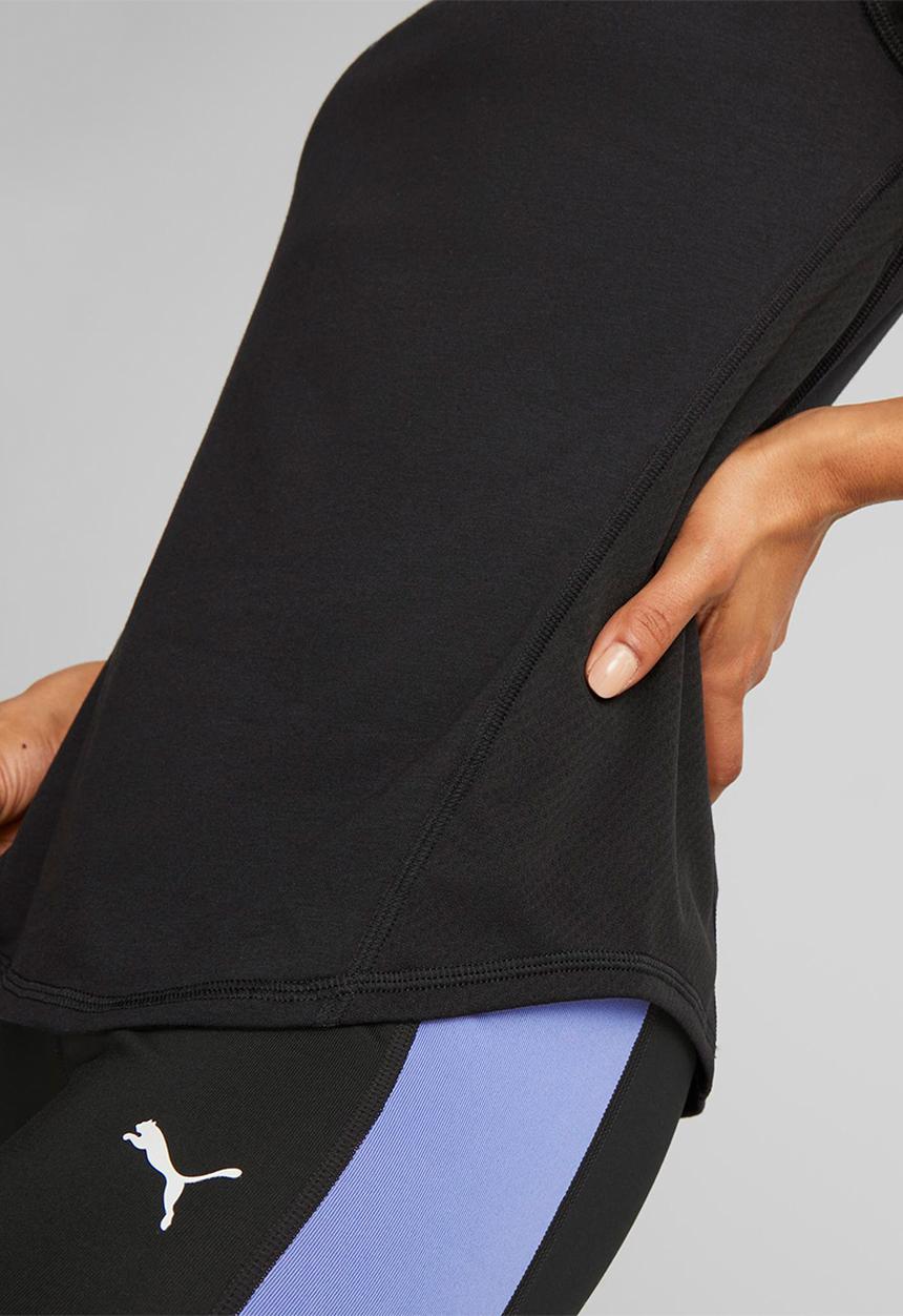 PUMA - Puma fit logo tee - puma black/elektro purple