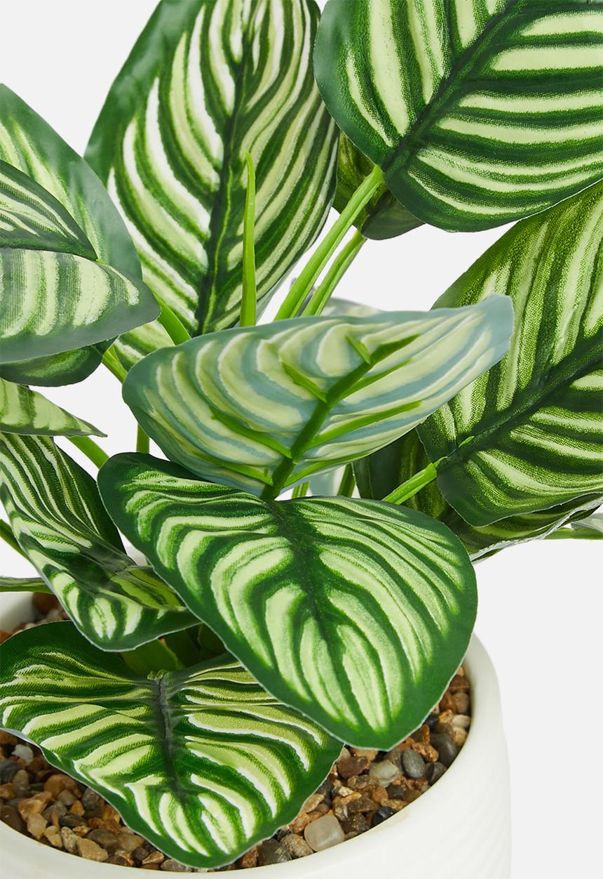 H&S - Potted artificial plant - white pot