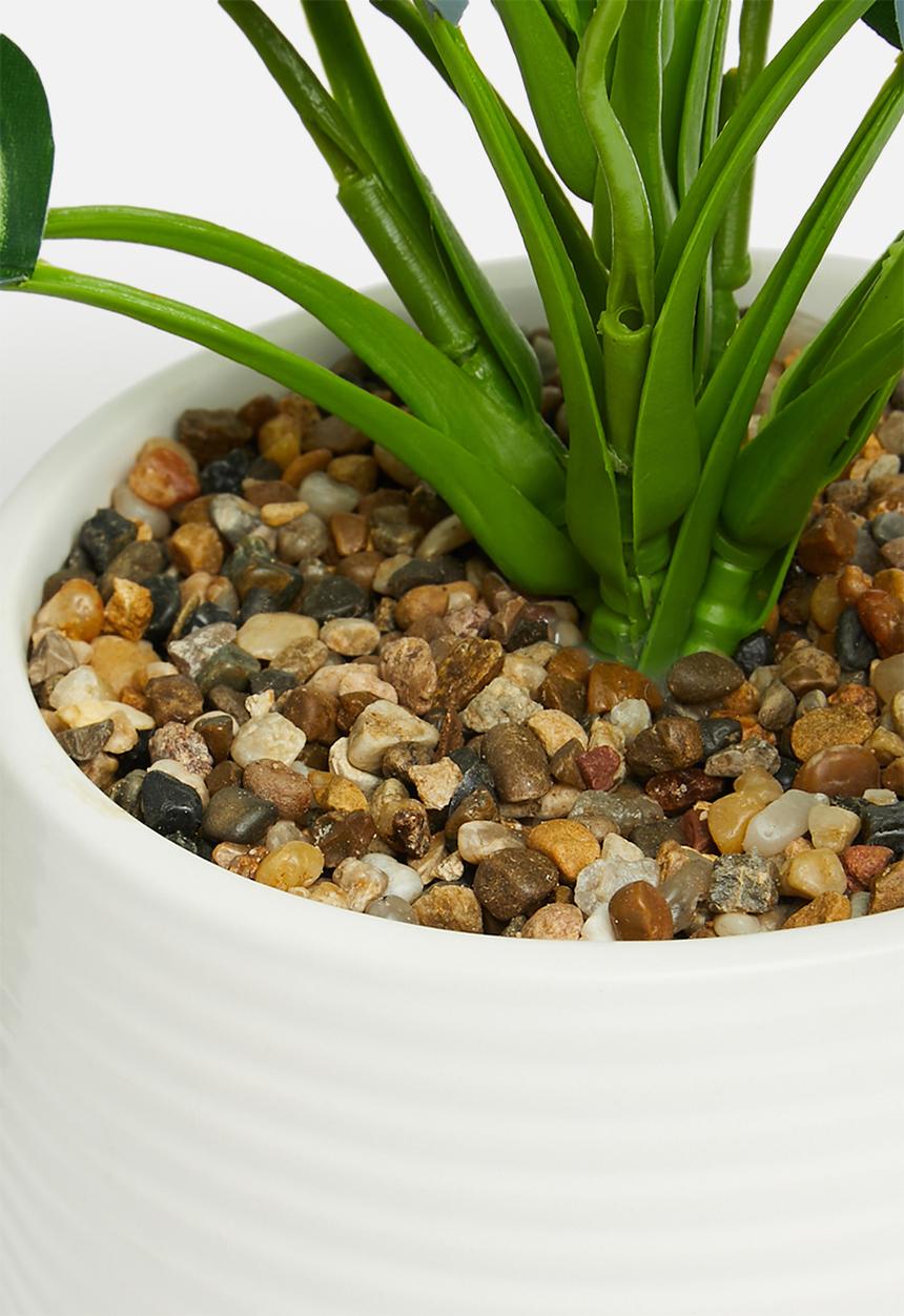 H&S - Potted artificial plant - white pot