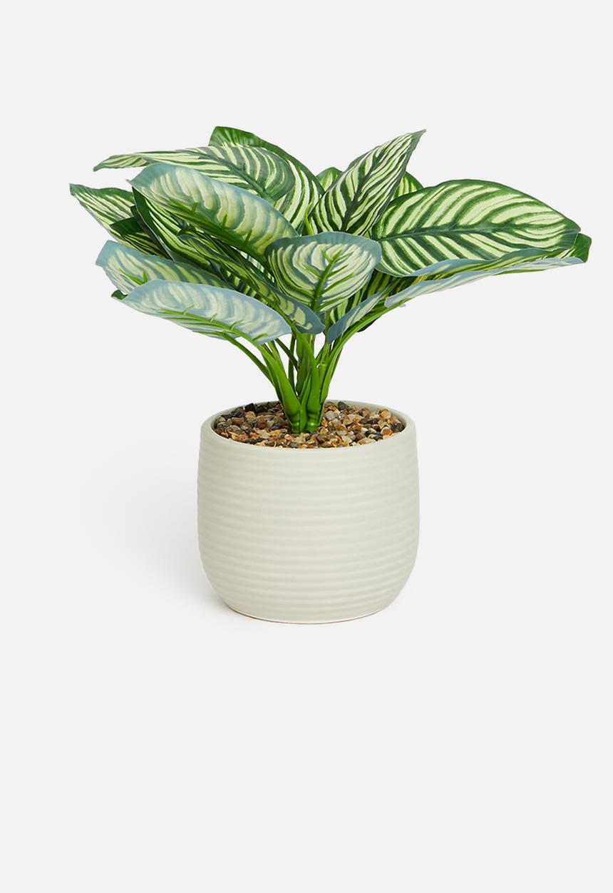 H&S - Potted artificial plant - grey pot