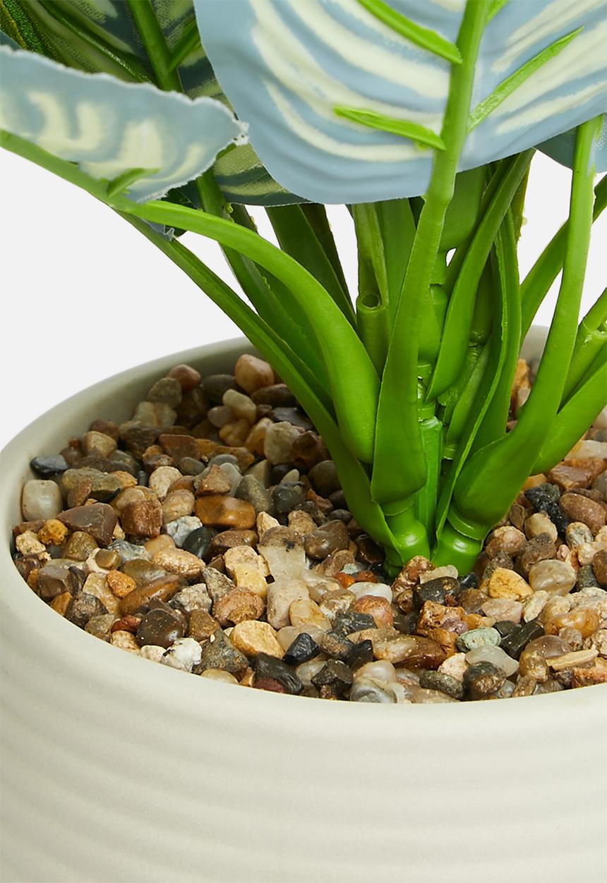 H&S - Potted artificial plant - grey pot