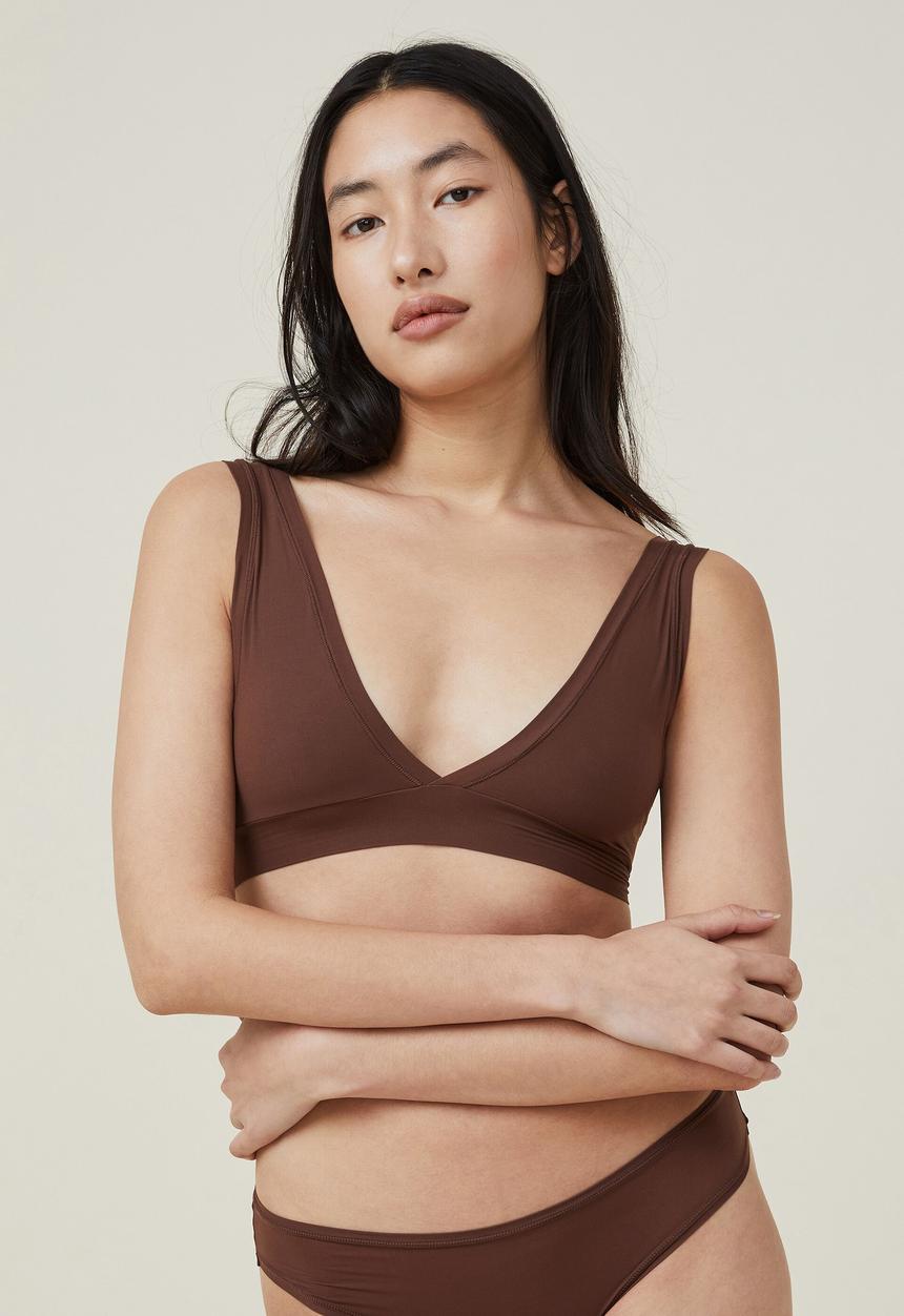 Cotton On - The flexi bralette - fondue fudge