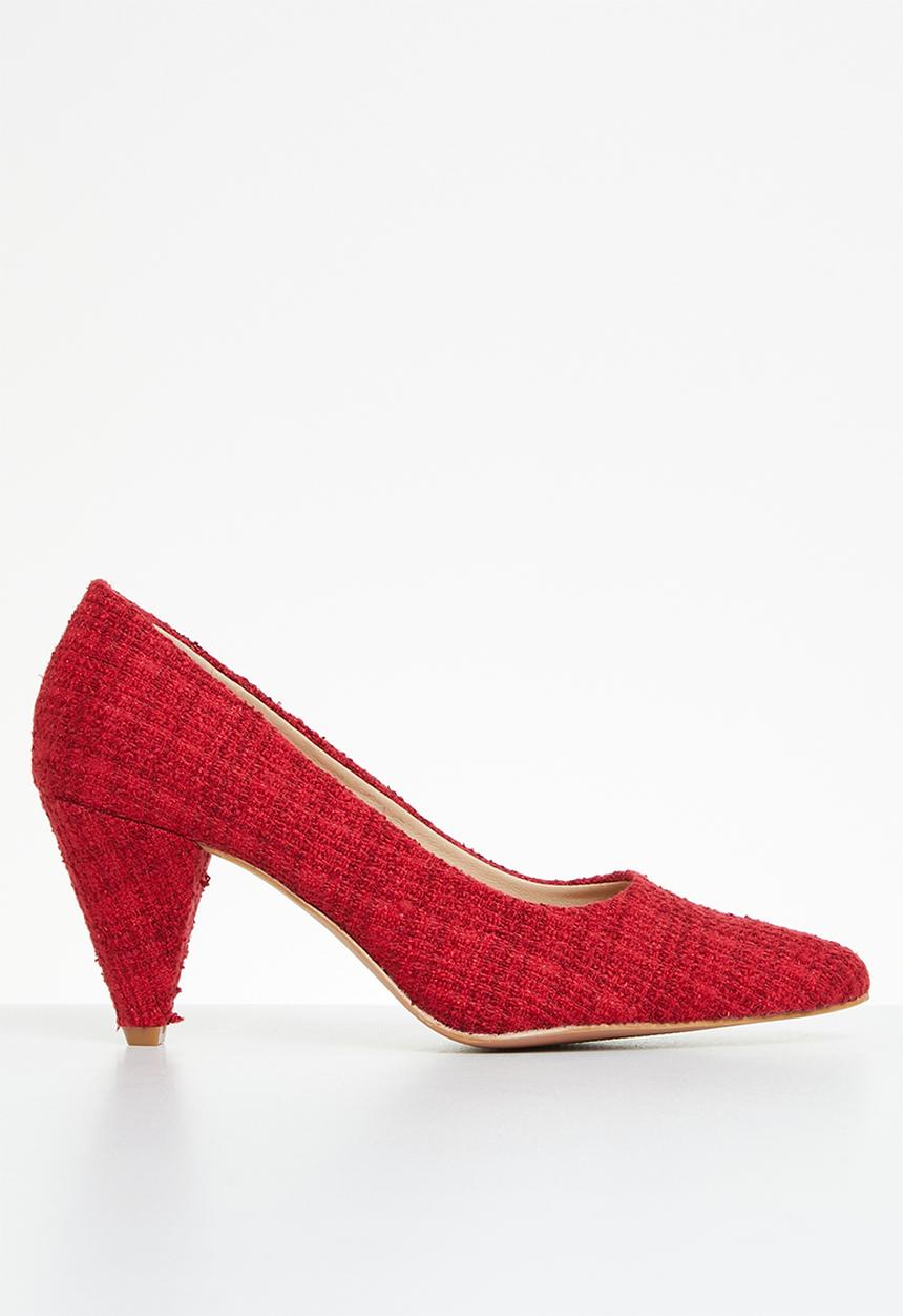 Superbalist - Thea court cone heel - red