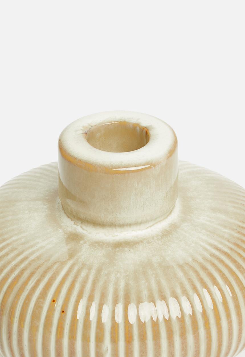 H&S - Plump candle holder - cream