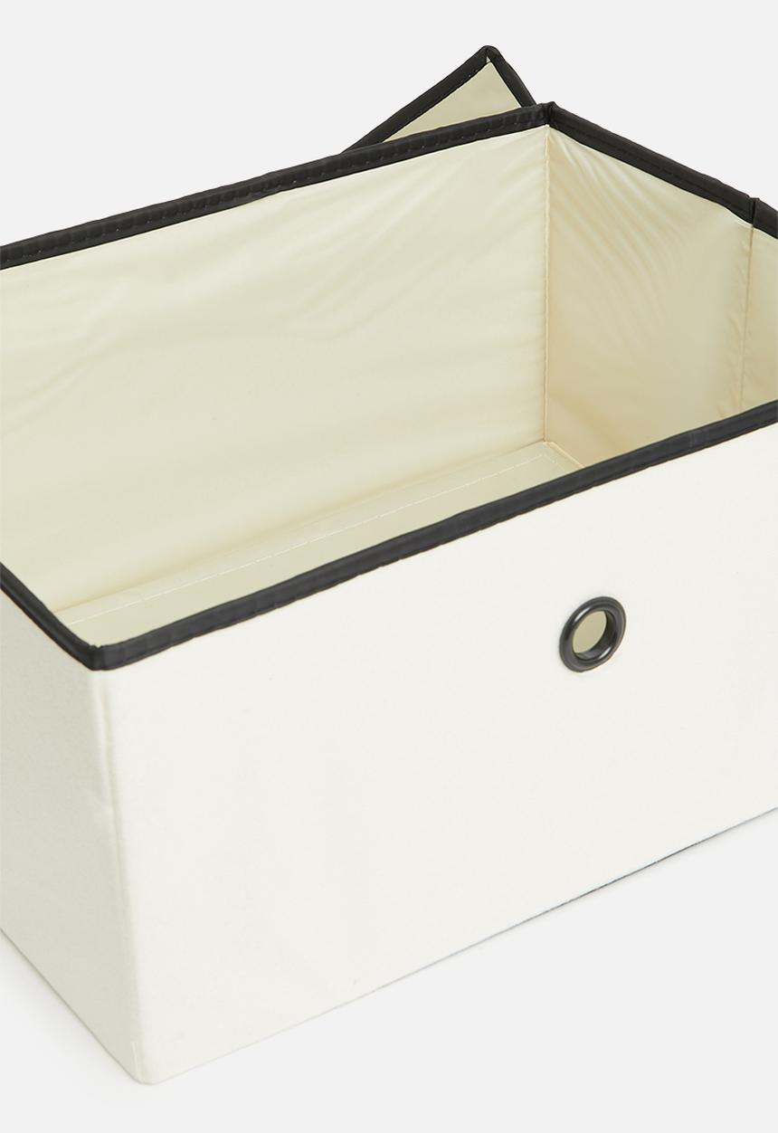 H&S - Caymen storage box with lid-cream