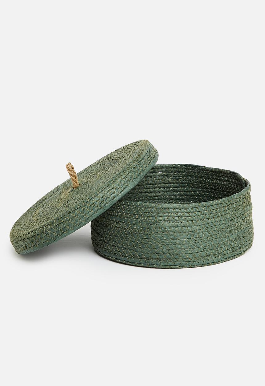 H&S - Put a lid on it basket set of 3 - green