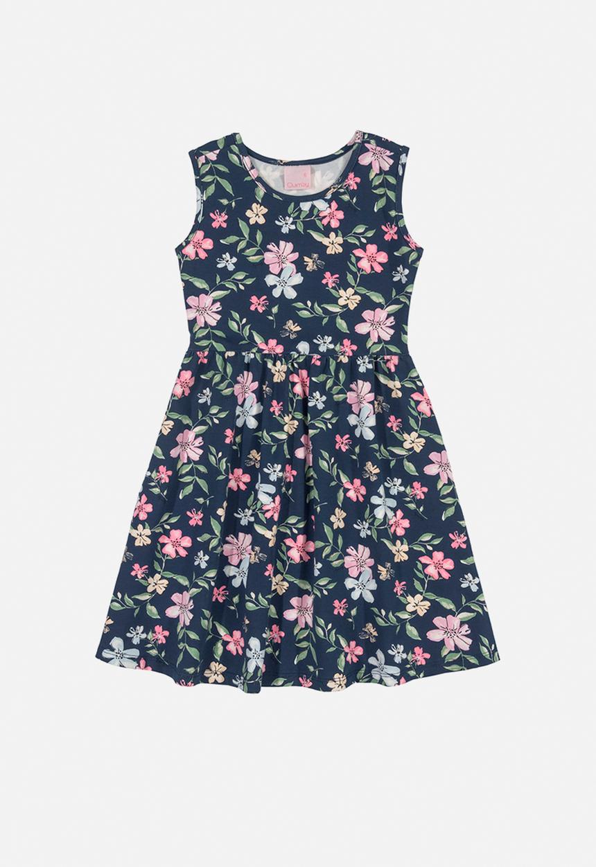 Quimby - Floral dress & shrug set - dark blue
