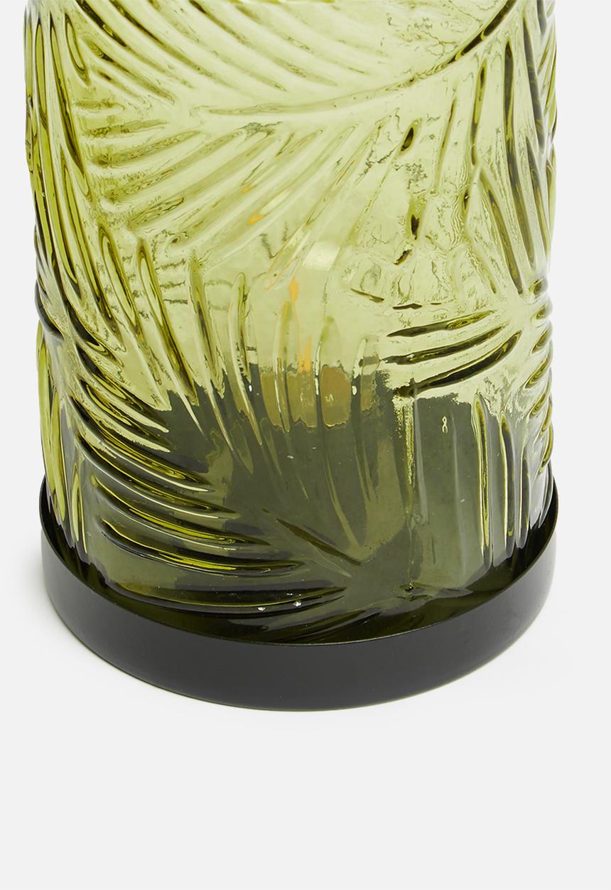 H&S - Leafy led lantern - green