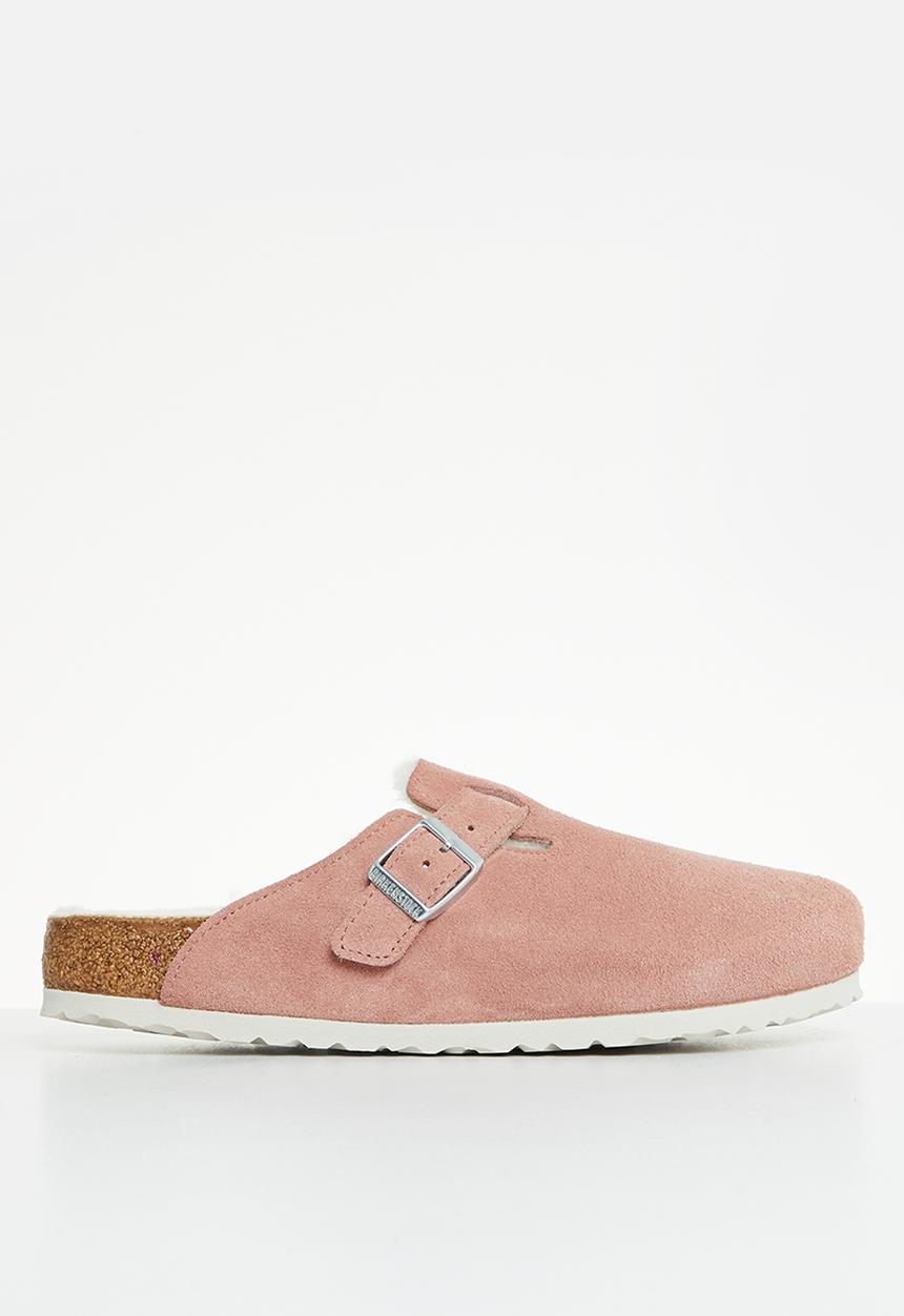 Birkenstock - Boston fur suede shearling regular - pink clay