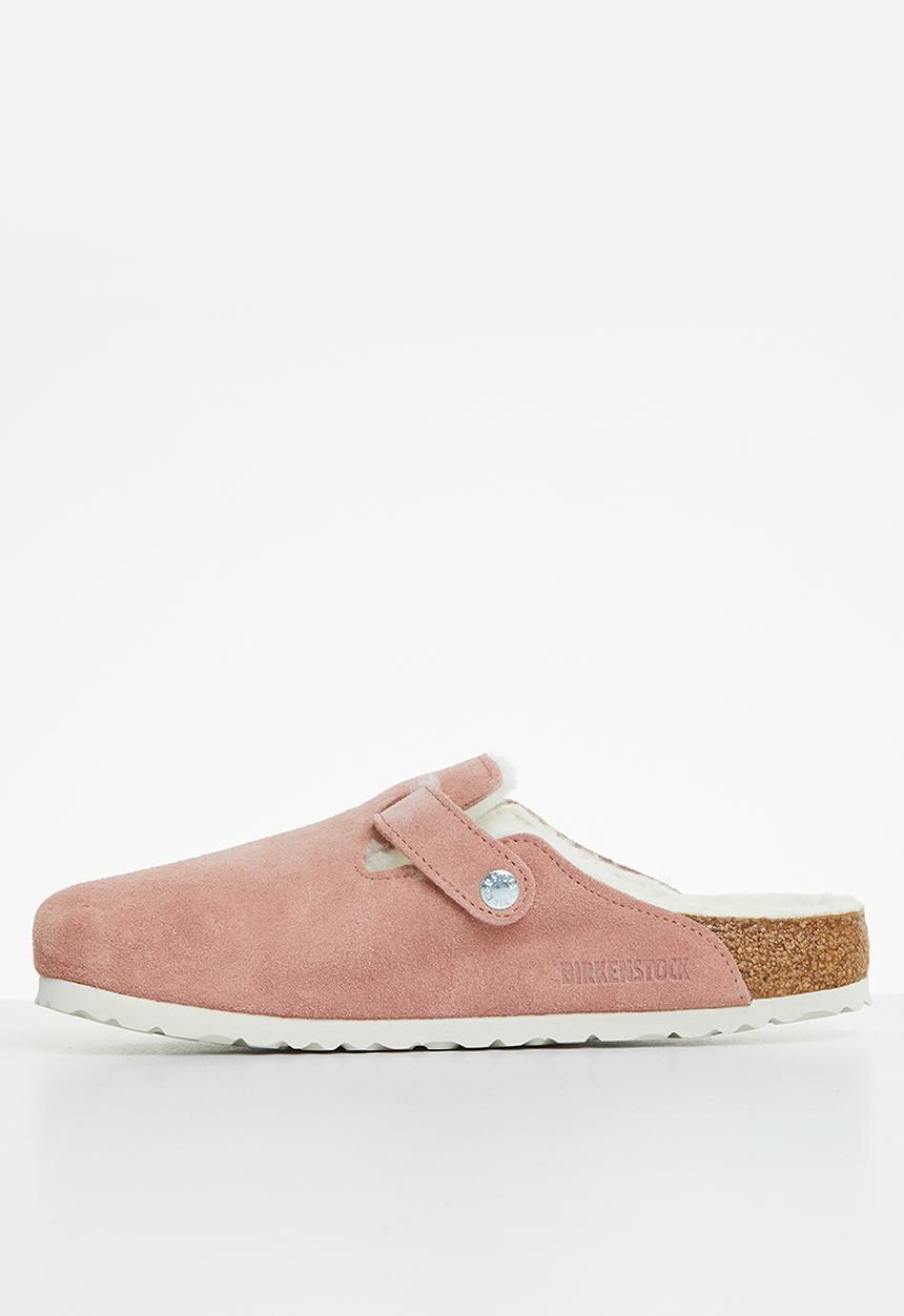 Birkenstock - Boston fur suede shearling regular - pink clay