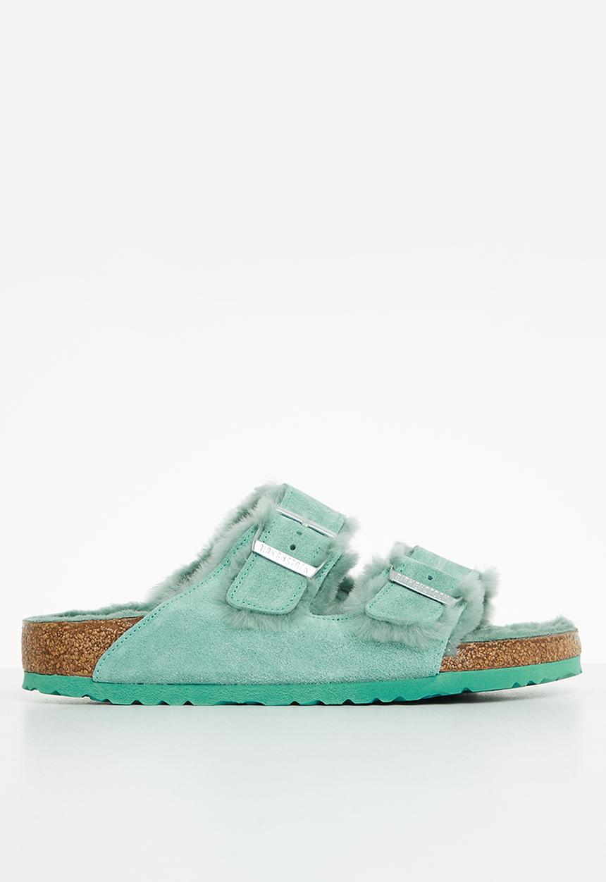 Birkenstock - Arizona fur suede shearling regular - beryl