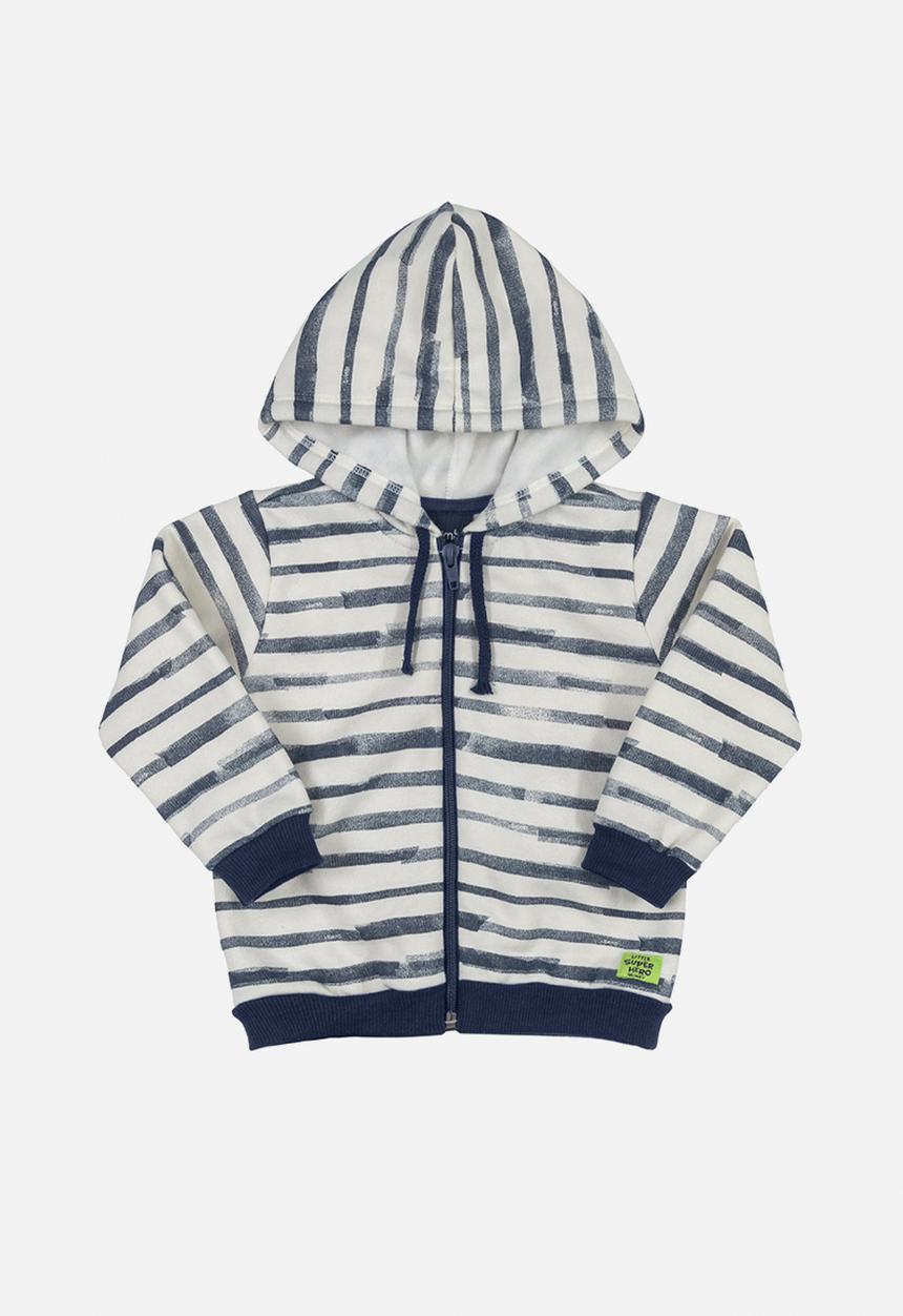 Quimby - Striped hoody - blue