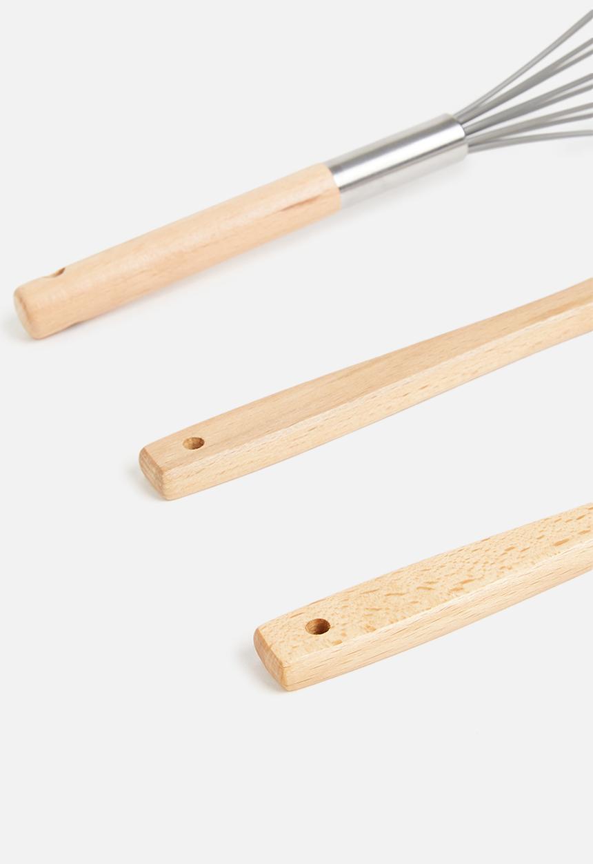 Excellent Houseware - Kitchen tools set - natural & grey 